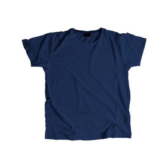 Womens Round Neck Half Sleeves Solid Plain Navy Blue T Shirt Relywiz 