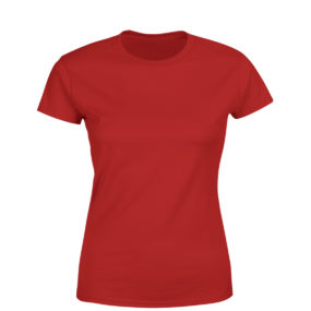 Women half sleeve Solid Plain Red