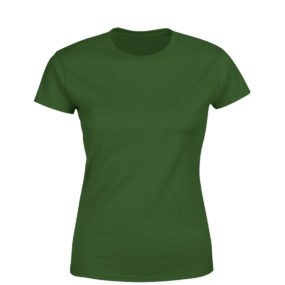 Women half sleeve Solid Plain Olive Green